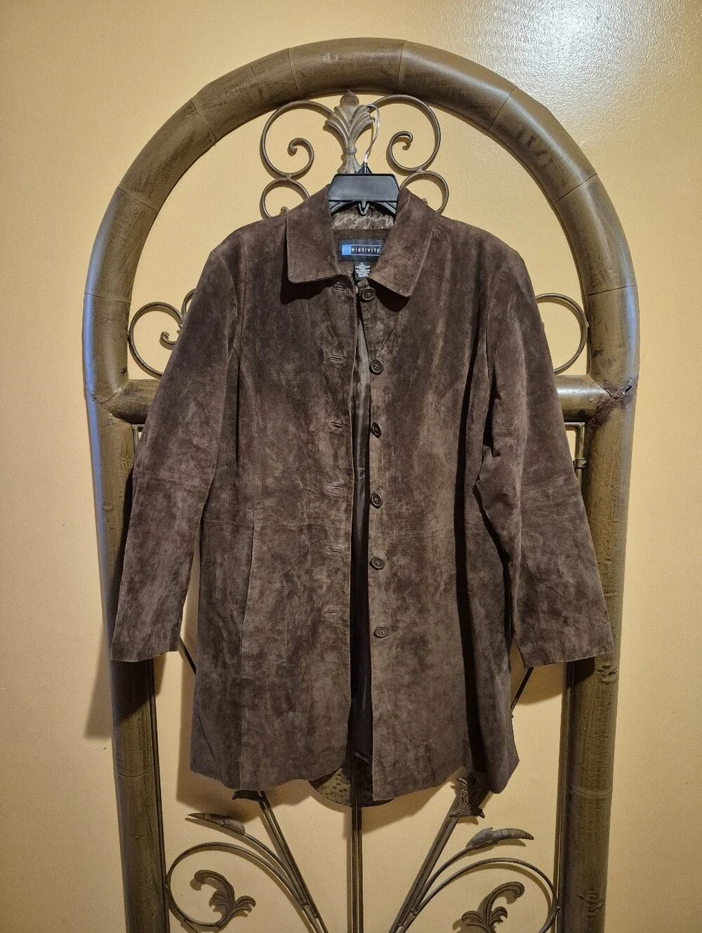 Relativity Genuine Brown Leather Suede  Lined Jacket XL - Picture 2 of 8